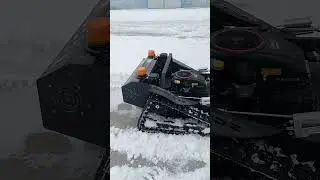 efficient remote control snow plow sow removal machinery remote mower with snow blade