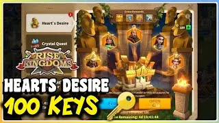 Rise of kingdoms - using 100 keys In hearts desire vs legendary tavern