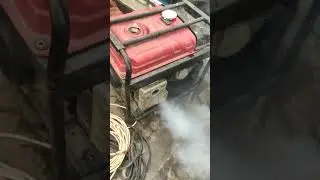 what's the reason behind the smoke from silencer #generator #dieselgenerator #workshop #diy