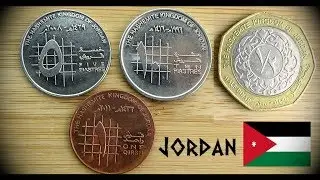 Coin collection | Jordan | 4 Coins ( Qirsh / Piastres / Dinar ) ) from 1996