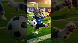 Kitten Wins Best Football Player Award Inspiring Cat Story #cat #ai #cartoon #catart
