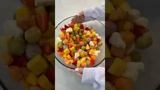 Sweet & Sour Fruit Salad🍒🍋&zwj;🟩 #fruitriotpartner #recipe #candy #restock #asmr #viral #shorts #fyp