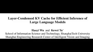 Layer-Condensed KV Cache for Efficient Inference of Large Language Models