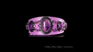 Watch this video before buying a new collar for your dog. Luxury dog collar with amethysts