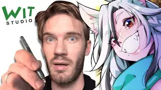 PewDiePie Spent 24 Hours Drawing at an Anime Studio (React)