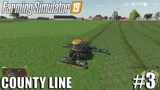 CUTTING GRASS, SUNFLOWERS HARVEST | COUNTY LINE | FS19 Timelapse #3 | Farming Simulator 19 Timelapse