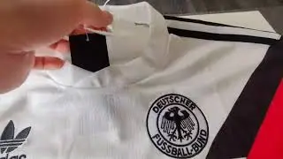 MineJerseys West Germany Retro Soccer Jersey Home Replica World Cup 1990 Unboxing Review