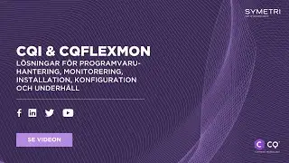 Решения для управления лицензиями, мониторинга, установки и настройки с использованием CQi и CQFl...