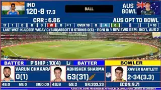 India Vs Australia 3rd T20 Match | Ind vs Aus Score and Commentary | Ind vs Aus 3rd T20 1st Innings 