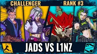 Jads vs L1Nz &ndash; [Challenger] Vi Yasuo VS Warwick Jinx [Rank #3] | 2XKO