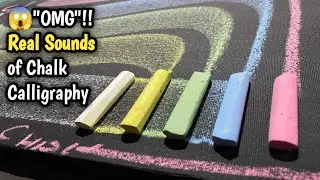 Real & Satisfying Chalk Calligraphy Sounds | 😌✨✍️