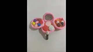 Clay makeup pallet #claycandy #claycraft #shortsviral #clayvideos #shorts #diy #trend #ytshorts