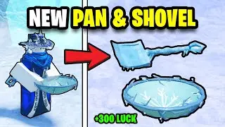 I Got the NEW FROST SHOVEL AND PAN in the Snowy Island Update in Roblox Prospecting
