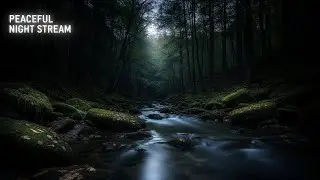 Peaceful Night River Flow  Live Streaming &bull; Dark Forest Water Sounds & Bird Calls for Relaxation#6