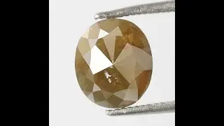 1.73 CT Natural Green Oval Diamond: Rustic Salt and Pepper Loose Diamond