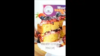 How To Make A Mixed Berry Victoria Sponge Cake | Caroline's Cake Mix