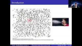 Constructing a Covid-19 disease spread model from the flow physics of infectious droplets & aerosols