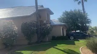 Arizona's 1st Tesla Solar Roof Install - Tuscan Style Neighborhood. 2 Powerwall 2's  9.6kw!