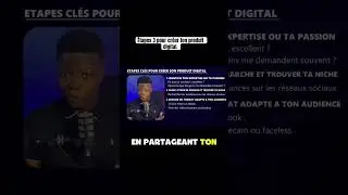 &Eacute;tape 3 pour cr&eacute;er ton produit digital. #entrepreneur #entrepreunariat