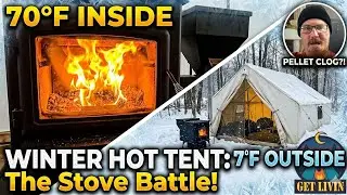 Snowy Winter Camping Hot Tent With Stove Extended Hopper