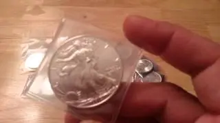 21 + more Ounces 2014 Silver Eagles & Maples and 90% Junk Silver