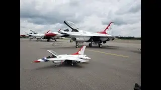 2021 Binghamton Airshow F-16 Thunderbird demo - Spirit if Flight