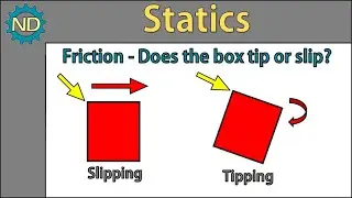 Statics - Friction (Does the Box Tip or Slip?)
