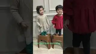 Kids Learn From Each Other  #Dheravi-Pari #cutenessoverloaded #Viralvideo #TrendingVideos