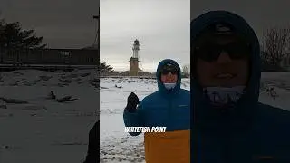 A look at Whitefish Point in the winter #whitefishpoint #lighthouse #lakesuperior