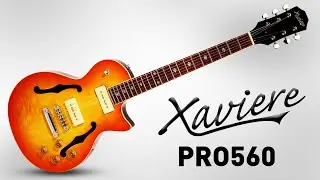 Xaviere PRO560 Semi-Hollow Guitar with GFS Kwikplug Pickups - Only at Guitarfetish.com