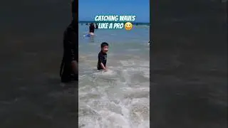 🌊 Kuiper loves water now compare to before #short #waves #beach