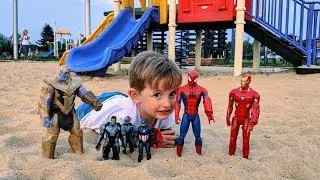 Marcel na placu zabaw razem z Superbohaterami i Hejka tu Lenka PLAYGROUND