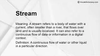 Stream Meaning