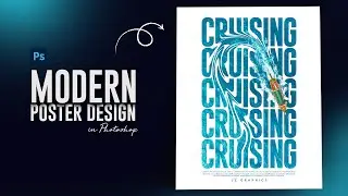 Modern and Creative Poster Design in Photoshop | Boat Flyer Design | Photoshop Tutorial | JZGraphics