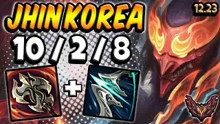 Jhin ADC vs Varus / Korea Grandmaster / Patch 12.23 / Season 12 [ 10 / 2 / 8 ] 🥇
