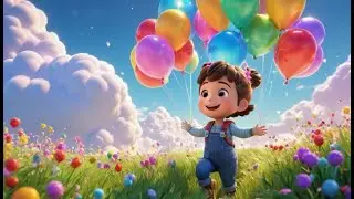 Five Little Balloons Floating Too High | Nursery Rhymes for Kids & Baby Songs