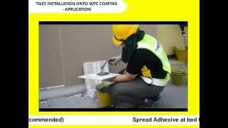 Tiles Installation onto Belcem WPC Coating (Waterproofing)