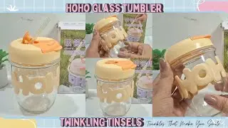 🧋Ho Ho Glass Coffee Cup with Straw & Lid | 350ml LeakProof Mug Smoothie Silicone Grip BPA-Free White