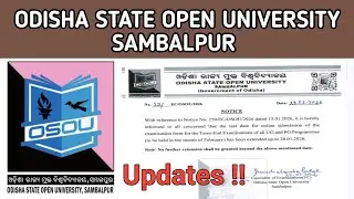 OSOU Updates !!! #osou Form Fillup Date Extended || Watch the date All M.A & UG students admitted 