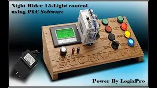 PLC program Night rider Eight 15 lights using PLC logixPro software pro