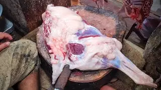 100% Original Goat Legs Meat Cutting | Mutton Cutting Skills | Bangladeshi Style Mutton Cutting