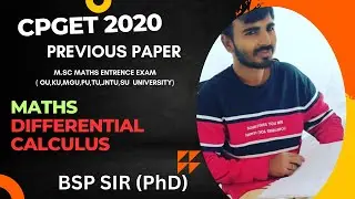 CPGET 2020 DIFFERENTIAL CALCULUS