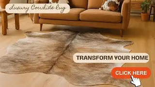 ✨ Transform Your Living Room with a Genuine Cowhide Rug | Boho Home Decor Inspiration 🏡