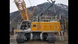 Liebherr HS 8130 HD - Testhub mit 20 Tonnen Last auf Testgel&auml;nde - Lifting 20 tons