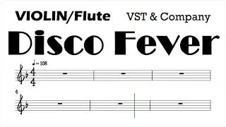 Disco Fever Violin Flute Sheet Music Backing Track Play Along Partitura