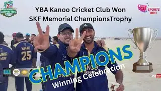 YBA Kanoo Cricket Club winning celebration after won the Final SKF Memorial T20 Champion Trophy