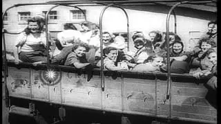 British troops of the 11th Armored Division liberate the Belsen Concentration Cam...HD Stock Footage