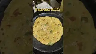 make Quick, simple and healthy  Spring Onion Paratha | हरे प्याज के पत्तों के पराठा #shortvideo #yt