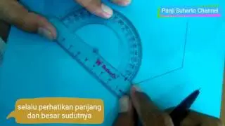Membuat segi 6 beraturan panjang sisi 5 cm