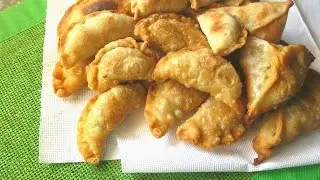 ДОМАШНЯЯ САМБУСА. SAMBOUSA HOMEMADE Арабские хрустящие жареные пирожки с мясом и с овощами
